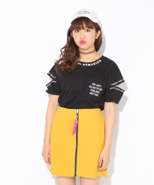 repipi armario(レピピ アルマリオ)の「ZIPカットダイケイスカート(スカート・キッズ・ブラック/イエロー/レッド・LARGE/SMALL/MEDIUM/X-SMALL)」の3枚目の写真