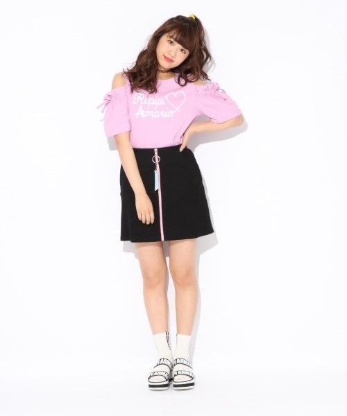 repipi armario(レピピ アルマリオ)の「ZIPカットダイケイスカート(スカート・キッズ・ブラック/イエロー/レッド・LARGE/SMALL/MEDIUM/X-SMALL)」の4枚目の写真