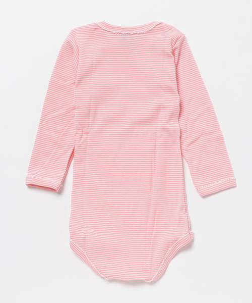 PETIT BATEAU（プチバトー）の「ピコレースプリント＆ミラレ長袖ボディ２枚組（肌着・キッズ・ピンク系その他・18MONTH/24MONTH）」の3枚目の写真