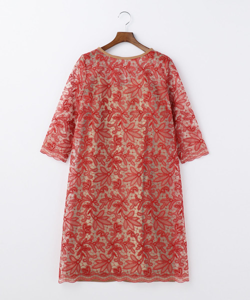 セール ワンピース ワンピース Martinique マルティニーク のファッション Martinique オーガンジー刺繍ドレス ワンピース