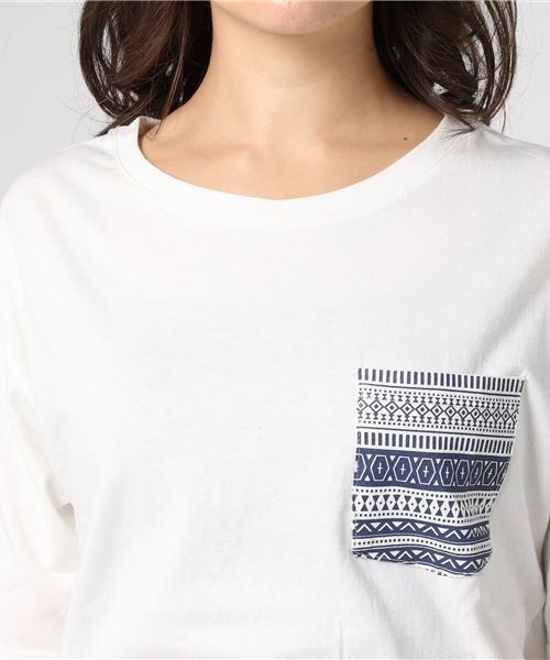 go slow caravan（ゴースローキャラバン）の「UNDER WRAPS/アンダーラップス　ポケットTEE（Tシャツ/カットソー・レディース・ホワイト/カーキ・MEDIUM/LARGE）」の8枚目の写真