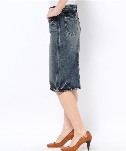 allureville（アルアバイル）の「D．M．G． （ドミンゴ）　デニムスカート（デニムスカート・レディース・インディゴブルー・SMALL/MEDIUM）」の3枚目の写真