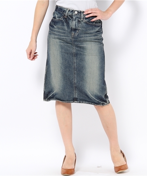 allureville（アルアバイル）の「D．M．G． （ドミンゴ）　デニムスカート（デニムスカート・レディース・インディゴブルー・SMALL/MEDIUM）」の2枚目の写真