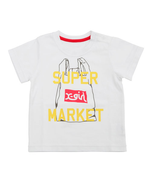 X-girl Stages(エックスガールステージス)の「S/S TEE “PLASTIC BAG” (4T~7T)(Tシャツ/カットソー・キッズ・ホワイト/ブラック/グリーン/レッド・4T/5T/6T/7T)」の2枚目の写真