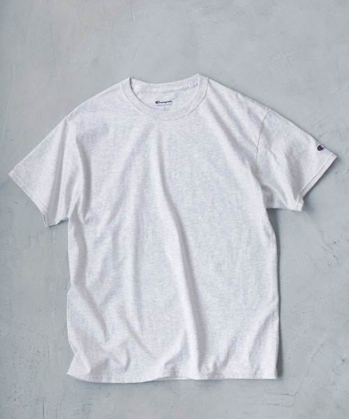 Champion（チャンピオン）の「Champion Authentic T-SHIRTS/ チャンピオン コットン Tシャツ(1/2スリーブ)（Tシャツ/カットソー・メンズ・ブラック/グレー/ヘザーチャコール/ダークグリーン/ホワイト/ネイビー/ワイン/ロイヤルブルー/パープル/レッド/オレンジ/アッシュ/ライトブルー・L/XL/XXL/M/S）」の5枚目の写真