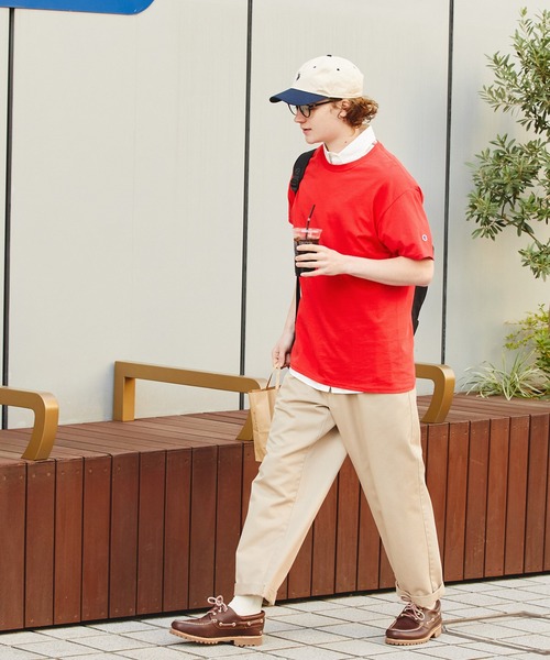 Champion（チャンピオン）の「Champion Authentic T-SHIRTS/ チャンピオン コットン Tシャツ(1/2スリーブ)（Tシャツ/カットソー・メンズ・ブラック/グレー/ヘザーチャコール/ダークグリーン/ホワイト/ネイビー/ワイン/ロイヤルブルー/パープル/レッド/オレンジ/アッシュ/ライトブルー・L/XL/XXL/M/S）」の20枚目の写真