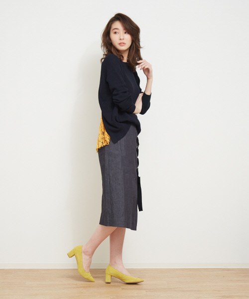 PICHE ABAHOUSE(ピシェ アバハウス)の「スカラップスタッズパンプス(パンプス・レディース・ブラック/ベージュ/イエロー・35/36/37/38/39/40/34)」の9枚目の写真