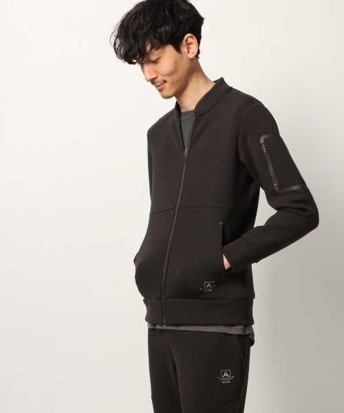 GLOBAL WORK（グローバルワーク）の「【ACTIVE】スウェットブルゾン Men/777617（ブルゾン・メンズ・ブラック/グレー/ライトグリーン・MEDIUM/LARGE）」の2枚目の写真