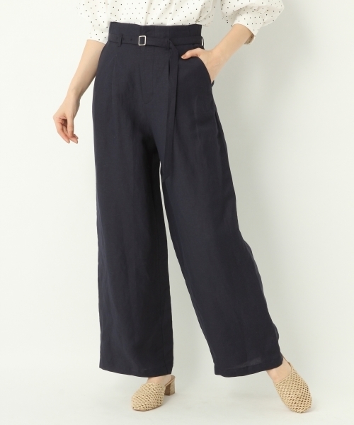 A part by（アパートバイ）の「RLウエストベルトワイドパンツ 786899（その他パンツ・レディース・ホワイト系その他/ブラウン/ライトベージュ/ネイビー・MEDIUM/LARGE）」の4枚目の写真