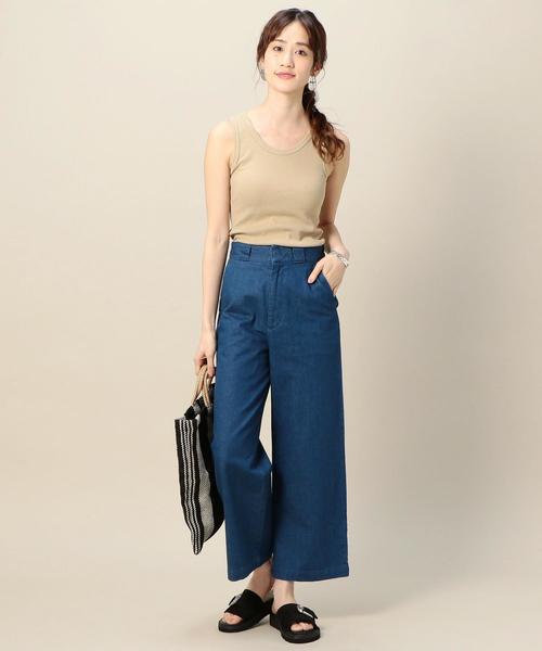 BEAUTY&YOUTH UNITED ARROWS（ビューティーアンドユースユナイテッドアローズ）の「BY コットンテレコリブタンクトップ ◆（タンクトップ・レディース・オリーブ/オフホワイト/ベージュ/モカ・FREE）」の8枚目の写真