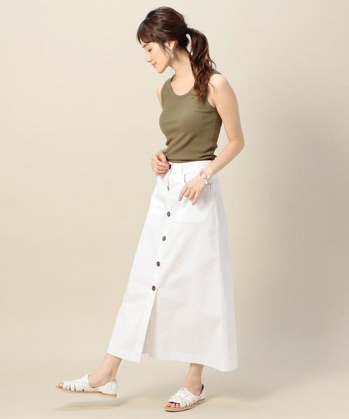 BEAUTY&YOUTH UNITED ARROWS（ビューティーアンドユースユナイテッドアローズ）の「BY コットンテレコリブタンクトップ ◆（タンクトップ・レディース・オリーブ/オフホワイト/ベージュ/モカ・FREE）」の13枚目の写真