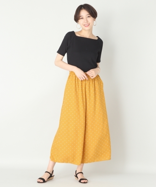 LOWRYS FARM(ローリーズファーム)の「ドットイージーパンツ 799634(その他パンツ・レディース・アイボリー/ネイビー/イエロー/ドット/ブラック・FREE)」の11枚目の写真