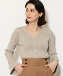 green label relaxing | [手洗い可能] KFC ソデフレア Vネック カーディガン(カーディガン/ボレロ)