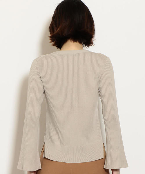 green label relaxing（グリーンレーベルリラクシング）の「[手洗い可能] KFC ソデフレア Vネック カーディガン ◆（カーディガン/ボレロ・レディース・ベージュ/ネイビー/ピンク/コバルトブルー・FREE）」の13枚目の写真