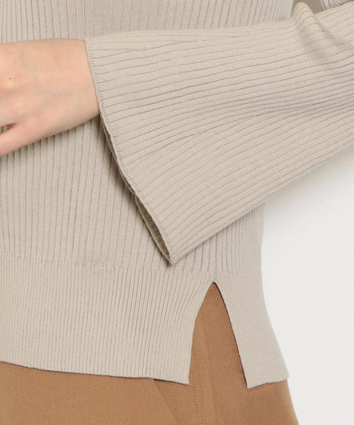 green label relaxing（グリーンレーベルリラクシング）の「[手洗い可能] KFC ソデフレア Vネック カーディガン ◆（カーディガン/ボレロ・レディース・ベージュ/ネイビー/ピンク/コバルトブルー・FREE）」の8枚目の写真