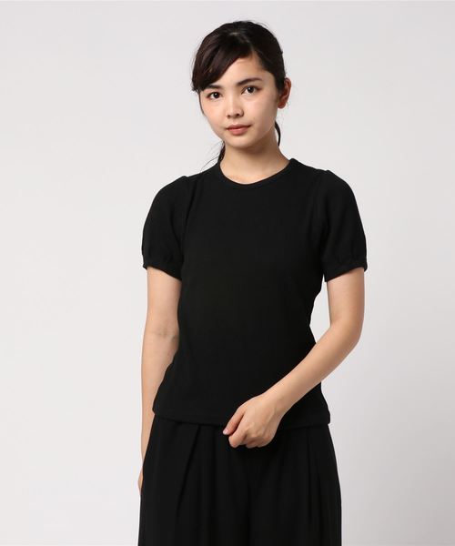 LOWRYS FARM（ローリーズファーム）の「リブタックＴシャツ　803219（Tシャツ/カットソー・レディース・オフホワイト/ブラック/ベージュ系その他/パープル系その他/マルチ・MEDIUM/LARGE）」の9枚目の写真