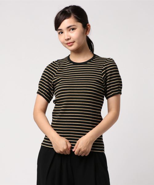 LOWRYS FARM（ローリーズファーム）の「リブタックＴシャツ　803219（Tシャツ/カットソー・レディース・オフホワイト/ブラック/ベージュ系その他/パープル系その他/マルチ・MEDIUM/LARGE）」の11枚目の写真