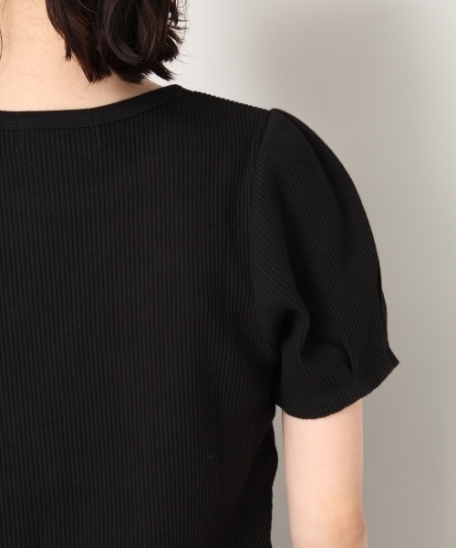 LOWRYS FARM（ローリーズファーム）の「リブタックＴシャツ　803219（Tシャツ/カットソー・レディース・オフホワイト/ブラック/ベージュ系その他/パープル系その他/マルチ・MEDIUM/LARGE）」の16枚目の写真