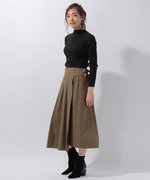 laboratory work（ラボラトリーワーク）の「スカラップネックリブニット（ニット/セーター・レディース・ブラック/ブラウン/オフホワイト/ブルーグリーン/パープル/レッド・MEDIUM）」の13枚目の写真