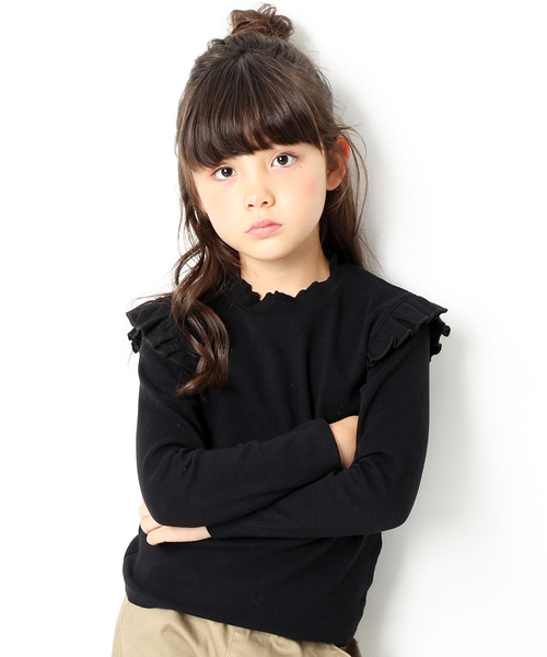 devirock(デビロック)の「【旧モデル】ガールズデザインロングTシャツ カットソー(Tシャツ/カットソー・キッズ・レッド/ホワイト系その他/ブラック系その他/グレー系その他/ベージュ系その他/ブルー系その他/キャメル/ピンク系その他/ホワイト系その他2/ブラック系その他2/グレー系その他2/ベージュ系その他2/ブルー系その他3/ピンク系その他2/ピンク系その他3/ブルー系その他2/ブルー系その他4・140cm/150cm/160cm/130cm/80cm/90cm/110cm/100cm/120cm)」の4枚目の写真