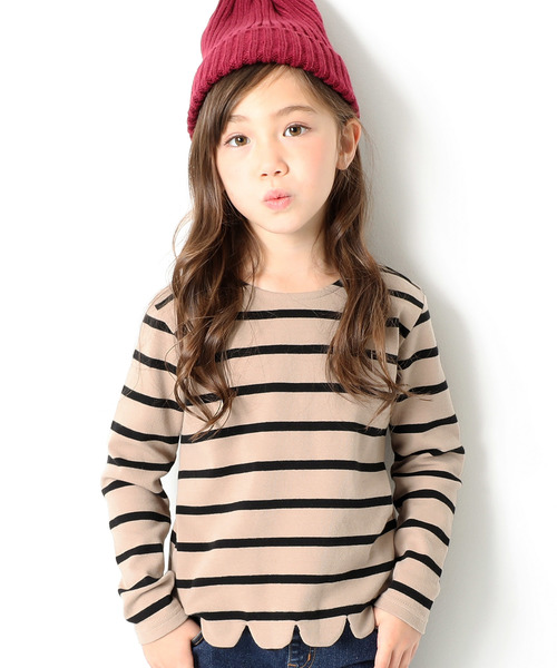 devirock(デビロック)の「【旧モデル】ガールズデザインロングTシャツ カットソー(Tシャツ/カットソー・キッズ・レッド/ホワイト系その他/ブラック系その他/グレー系その他/ベージュ系その他/ブルー系その他/キャメル/ピンク系その他/ホワイト系その他2/ブラック系その他2/グレー系その他2/ベージュ系その他2/ブルー系その他3/ピンク系その他2/ピンク系その他3/ブルー系その他2/ブルー系その他4・140cm/150cm/160cm/130cm/80cm/90cm/110cm/100cm/120cm)」の8枚目の写真