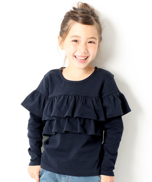 devirock(デビロック)の「【旧モデル】ガールズデザインロングTシャツ カットソー(Tシャツ/カットソー・キッズ・レッド/ホワイト系その他/ブラック系その他/グレー系その他/ベージュ系その他/ブルー系その他/キャメル/ピンク系その他/ホワイト系その他2/ブラック系その他2/グレー系その他2/ベージュ系その他2/ブルー系その他3/ピンク系その他2/ピンク系その他3/ブルー系その他2/ブルー系その他4・140cm/150cm/160cm/130cm/80cm/90cm/110cm/100cm/120cm)」の11枚目の写真