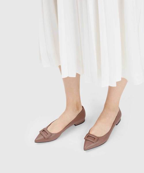 CHARLES & KEITH（チャールズ & キース）の「ラップ バックルディテールバレリーナ / Wrapped Buckle Detail Ballerinas（バレエシューズ・レディース・ブラック/スモークピンク/ブラック系その他2・22.5cm/23cm/23.5cm/24.5cm/25cm）」の14枚目の写真