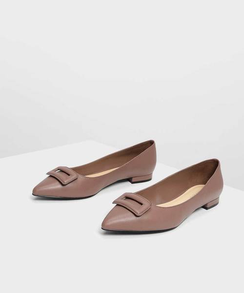 CHARLES & KEITH（チャールズ & キース）の「ラップ バックルディテールバレリーナ / Wrapped Buckle Detail Ballerinas（バレエシューズ・レディース・ブラック/スモークピンク/ブラック系その他2・22.5cm/23cm/23.5cm/24.5cm/25cm）」の19枚目の写真