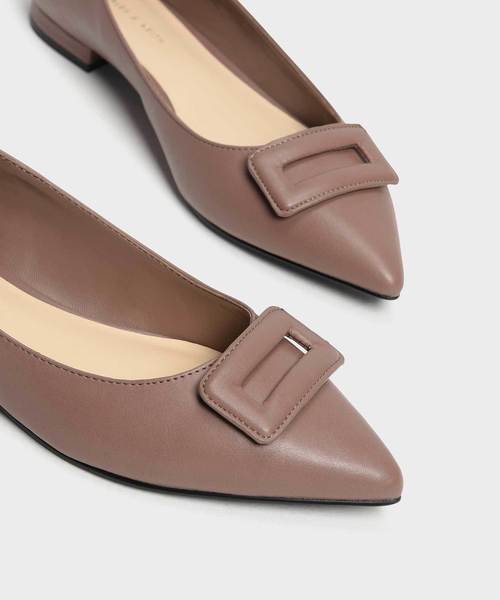 CHARLES & KEITH（チャールズ & キース）の「ラップ バックルディテールバレリーナ / Wrapped Buckle Detail Ballerinas（バレエシューズ・レディース・ブラック/スモークピンク/ブラック系その他2・22.5cm/23cm/23.5cm/24.5cm/25cm）」の12枚目の写真