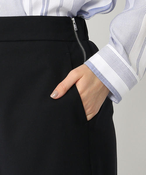 MACPHEE（マカフィー）の「ウールトロピカル ワイドクロップドパンツ（その他パンツ・レディース・ライトグレー/ブラック系その他/グリーン系その他4/ネイビー・32/34/36）」の18枚目の写真