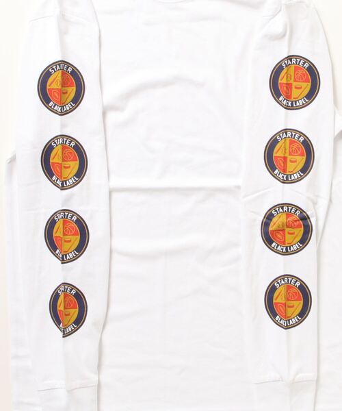 MASSIVE STORE（マッシブストア）の「【STARTER BLACK LABEL/スターターブラックレーベル】EMBLEM LONG SLEEVE/エンブレムロングスリーブ（Tシャツ/カットソー・メンズ・ホワイト/ブラック・M/L）」の3枚目の写真