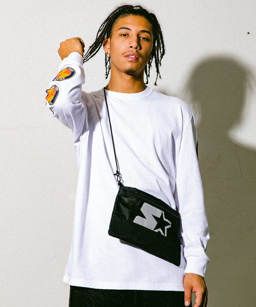 MASSIVE STORE（マッシブストア）の「【STARTER BLACK LABEL/スターターブラックレーベル】EMBLEM LONG SLEEVE/エンブレムロングスリーブ（Tシャツ/カットソー・メンズ・ホワイト/ブラック・M/L）」の5枚目の写真