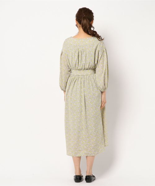 natural couture（ナチュラルクチュール）の「スクエアネックフロント釦ワンピース（ワンピース・レディース・ブラック/ベージュ/パープル/ブラック系その他/イエロー系その他・FREE）」の7枚目の写真