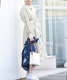 natural couture | スクエアネックフロント釦ワンピース(ワンピース)