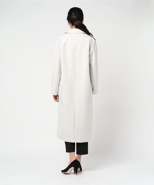 Doux archives（ドゥアルシーヴ）の「バックラッシュリネンチェスター（チェスターコート・レディース・ベージュ/シルバー・MEDIUM）」の3枚目の写真