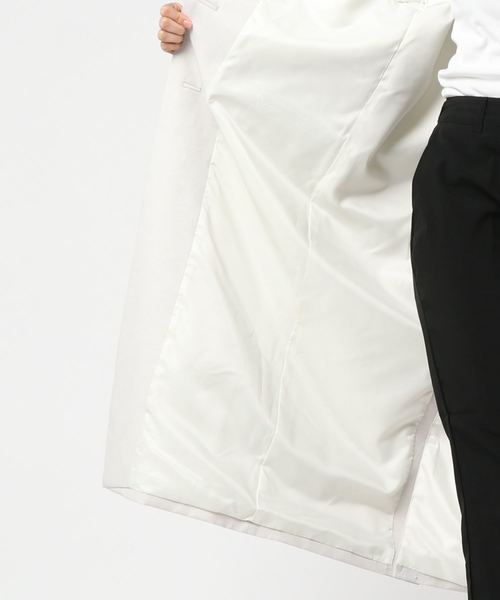 Doux archives（ドゥアルシーヴ）の「バックラッシュリネンチェスター（チェスターコート・レディース・ベージュ/シルバー・MEDIUM）」の4枚目の写真