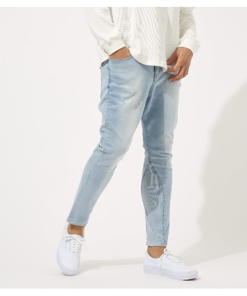 AZUL by moussy(アズールバイマウジー)の「JODHPURS SKINNY/ジョッパーズスキニー(デニムパンツ・メンズ・ライトブルー/ブルー・SMALL/MEDIUM/LARGE)」の1枚目の写真