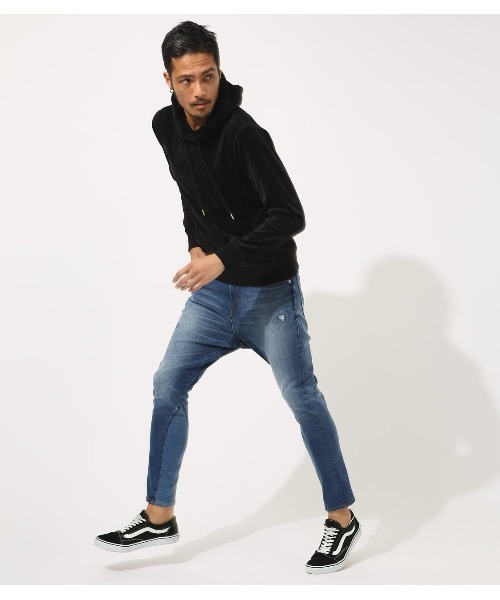 AZUL by moussy(アズールバイマウジー)の「JODHPURS SKINNY/ジョッパーズスキニー(デニムパンツ・メンズ・ライトブルー/ブルー・SMALL/MEDIUM/LARGE)」の16枚目の写真