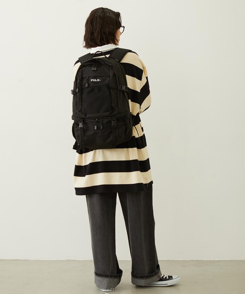 バッグ NEO BIG BACKPACK BAR MILKFED. 32L】NEO EMBROIDERY BIG BACKPACK BAR/大容量 【PC収納可・A4
