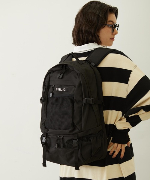 【美品】MILKFED. BIG BACKPACK BAR バックパックリュック MILKFED. MILKFED ミルクフェド BIG BACKPACK BAR リュック