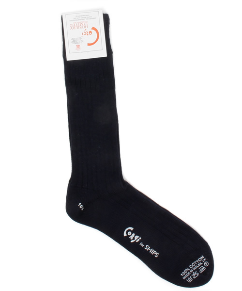 CORGI(コーギ)の「CORGI: コットン リブ ソックス(ソックス/靴下・メンズ・ホワイト/ダークグレー/レッド/グリーン/ネイビー/グレー/ワイン・ONE SIZE/10/15 )」の5枚目の写真