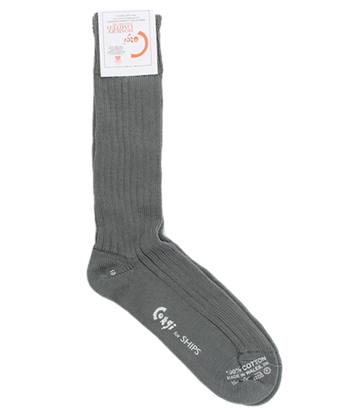 CORGI(コーギ)の「CORGI: コットン リブ ソックス(ソックス/靴下・メンズ・ホワイト/ダークグレー/レッド/グリーン/ネイビー/グレー/ワイン・ONE SIZE/10/15 )」の3枚目の写真