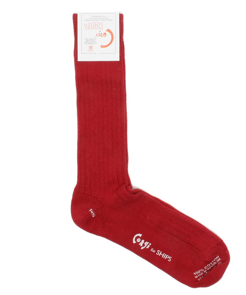 CORGI(コーギ)の「CORGI: コットン リブ ソックス(ソックス/靴下・メンズ・ホワイト/ダークグレー/レッド/グリーン/ネイビー/グレー/ワイン・ONE SIZE/10/15 )」の6枚目の写真