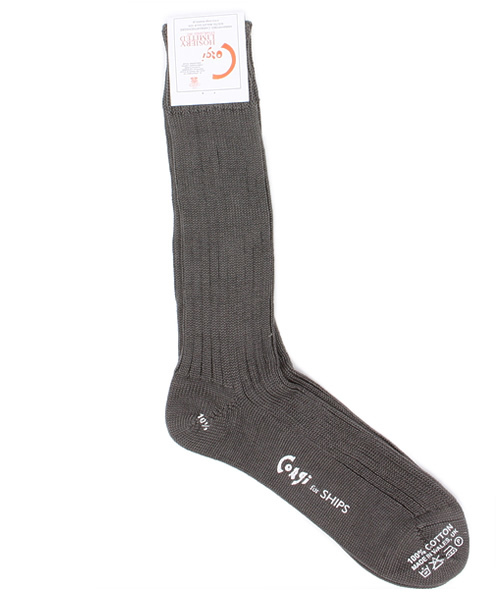 CORGI(コーギ)の「CORGI: コットン リブ ソックス(ソックス/靴下・メンズ・ホワイト/ダークグレー/レッド/グリーン/ネイビー/グレー/ワイン・ONE SIZE/10/15 )」の1枚目の写真