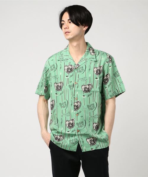 HYSTERIC GLAMOUR(ヒステリックグラマー)の「RUMBLERS総柄 アロハシャツ(シャツ/ブラウス・メンズ・グリーン系その他/ブルー系その他/レッド系その他・LARGE/MEDIUM/SMALL)」の7枚目の写真