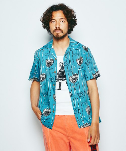 HYSTERIC GLAMOUR(ヒステリックグラマー)の「RUMBLERS総柄 アロハシャツ(シャツ/ブラウス・メンズ・グリーン系その他/ブルー系その他/レッド系その他・LARGE/MEDIUM/SMALL)」の10枚目の写真