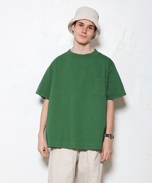 【MADE IN USA】S/S MOCK NECK POCKET TEE BIG / ショートスリーブモックネックポケットTビッグ
