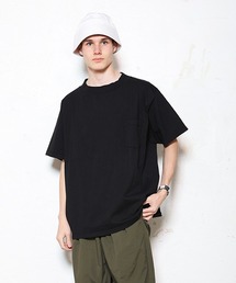 【MADE IN USA】S/S MOCK NECK POCKET TEE BIG / ショートスリーブモックネックポケットTビッグ