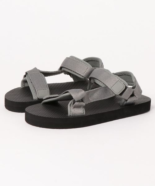 KOBE LETTUCE（コウベレタス）の「ベルクロスポーツサンダル（サンダル・レディース・ブラック/パープル/ホワイト/カーキ/グレー・M/L）」の12枚目の写真