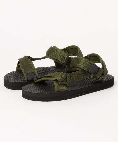 KOBE LETTUCE（コウベレタス）の「ベルクロスポーツサンダル（サンダル・レディース・ブラック/パープル/ホワイト/カーキ/グレー・M/L）」の11枚目の写真